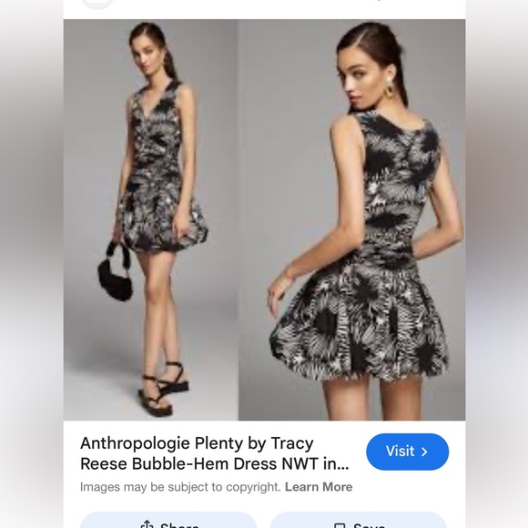 Anthropologie Dresses & Skirts - Anthropologie Black and White Floral Mini Dress